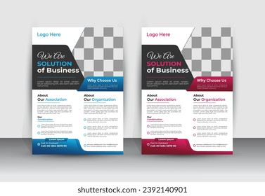 Vector unique business modern flyer design template....