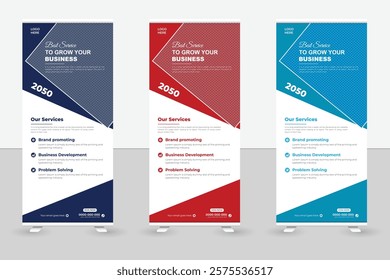 Vector unique business roll up banner design