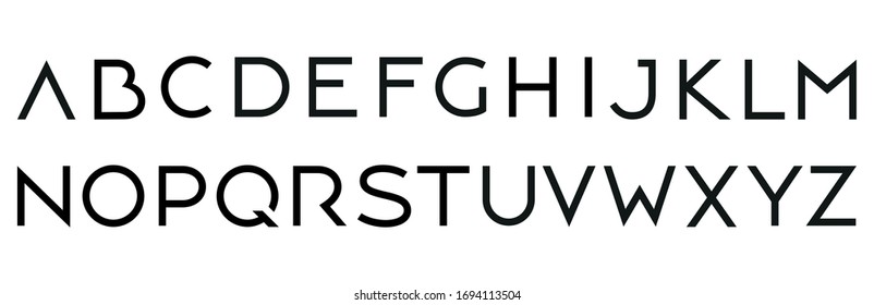 Vector unique design capital English alphabet letters design