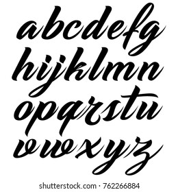 Vector unique design script lowercase italic letters