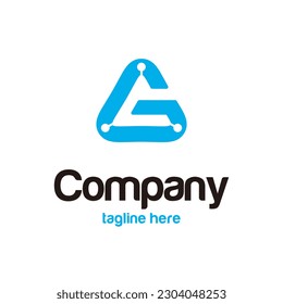 Diseño del logotipo del icono de la letra G geométrica del vector