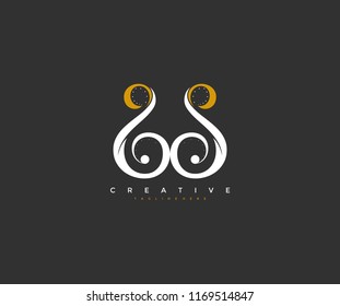 vector unique graceful abstract elegant letter SS logo