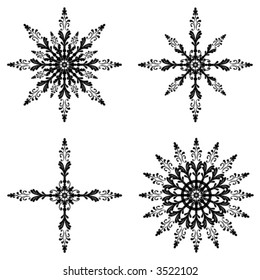 Vector Unique highly detailed graphics useful as ornaments and decorations.