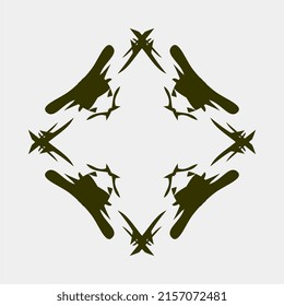 vector, unique and interesting motifs for wall decoration or cloth ornaments
