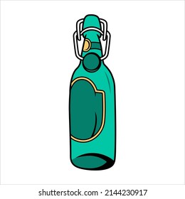 vector of unique liquor bottles, good for design reference