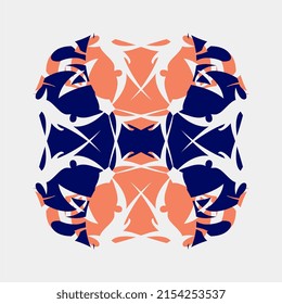 vector unique tribal mandala geometric symmetrical color combination for display or card
