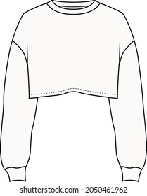 Vector unisex sudadera moda CAD, sudadera mujer con costilla y cremallera detalles dibujo técnico, plantilla, plano, boceto. Sudadera de tela Jersey o trenzada con vista frontal, trasera, color blanco

