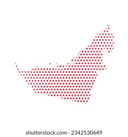 Vector United Arab Emirates Dotted Map Illustration, can be used for business designs, presentation designs or any suitable designs.