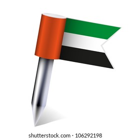 Vector United Arab Emirates flag isolated on white. Eps 10