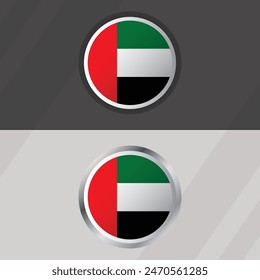Vector Emiratos Árabes Unidos Ronda Bandera Plantilla