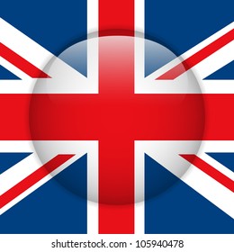 Vector - United Kingdom Flag Glossy Button