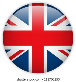 Vector - United Kingdom Flag Glossy Button