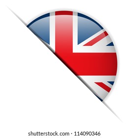 Vector - United Kingdom Flag Glossy Button