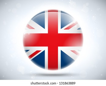 Vector - United Kingdom Flag Glossy Button
