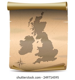 Vector United Kingdom Vintage Map