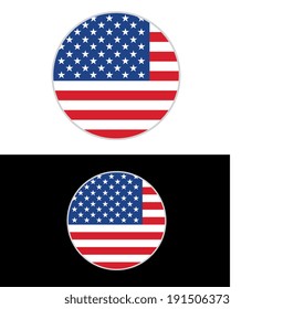 Vector United States of America Flag Icon Set
