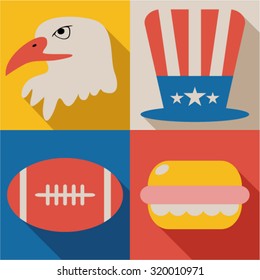 Vector United States of America icon set