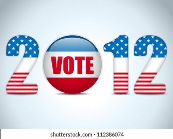Vector - United States Election Vote Button Background.