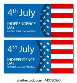 Vector - United States Flag Glossy usa flag set independence day art