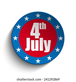 Vector - United States Independence Day Button