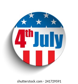 Vector - United States Independence Day Button