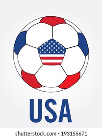 Vector United States Soccer Ball Graphic