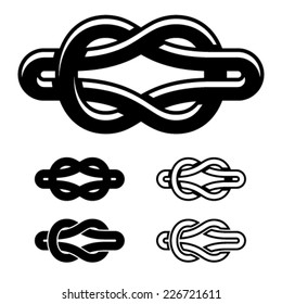 vector unity knot black white symbols