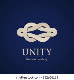 vector unity knot symbol design template 