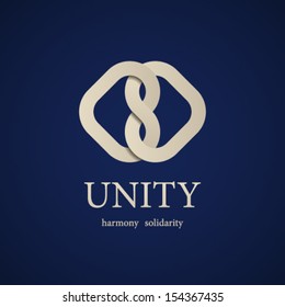 Vector Unity Knot Symbol Design Template