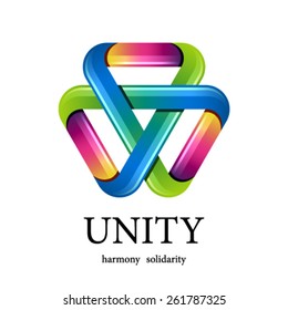 vector unity multicolor triangle icon