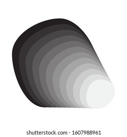 Vector Universal Abstract Shape. Geometric Object isolated On White background