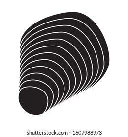 Vector Universal Abstract Shape. Geometric Object isolated On White background