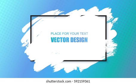 Vector universal background, banner with frame and place for text. Hand drawn grunge texture and modern colorful wallpaper. 