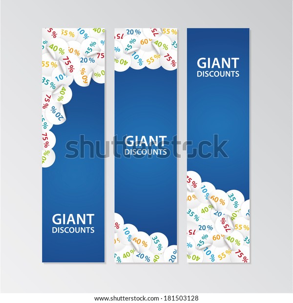 Vector Universal Banners Your Promotion Composition Stock Vector