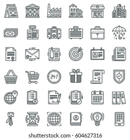 Vector universal business and finance icons set for all needs.