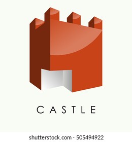 Vector of universal logo of castle symbol or icon