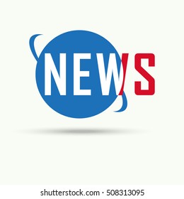 Vector of universal news logo symbol or icon