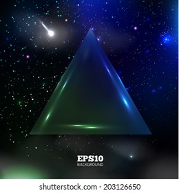 Vector Universe background with blured triangle. Design background for your technology presentation