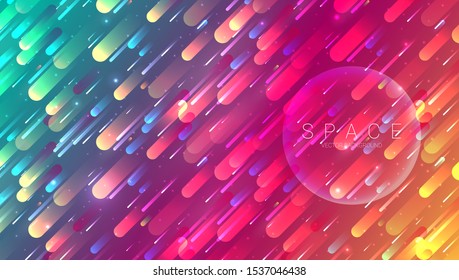 Vector Universe background for presentation design. Brochure template with space elements