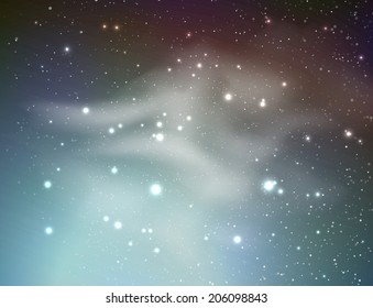 Vector Universe background for presentation design. Brochure star and space template