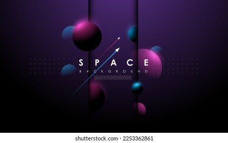 Vector Universe background for presentation design. Brochure template with space elements.