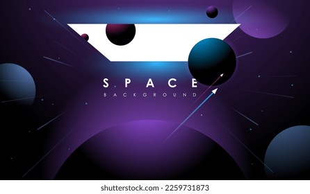 Vector Universe background for presentation design. Brochure template with space elements.