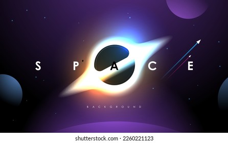 Vector Universe background for presentation design. Brochure template with space elements.