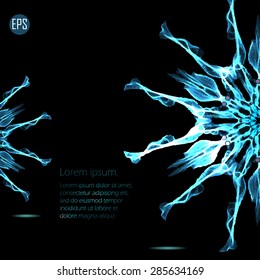 Vector Universe background with snowflake for presentation design. EPS 10 illustration.