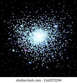 Vector universe background with stars cluster
