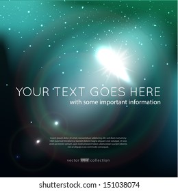 Vector universe with cosmic Nebula