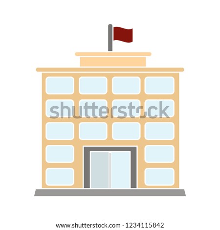 vector university building isolated icon - museum illustration sign . architectural sign symbol