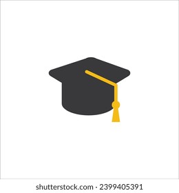 tablero de mortero y diploma de gorro de estudiante universitario vectorial