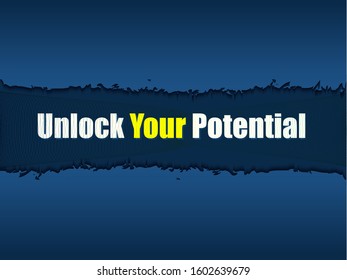 Vector Unlock your Potential, Paper cut, Idea, 