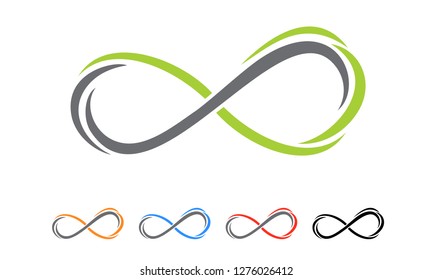 Vector unreal symbol of infinity. Infinite loops template design